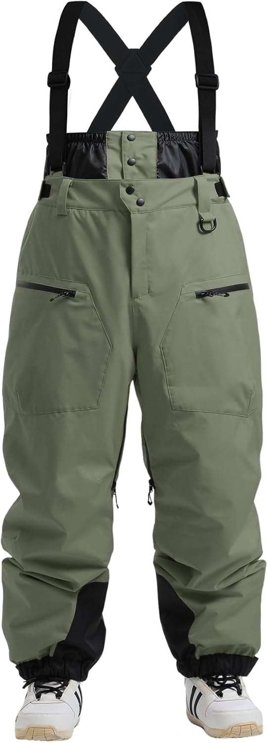 GSOU SNOW Men Snow Bibs for Ultimate Winter Skiing Comfort