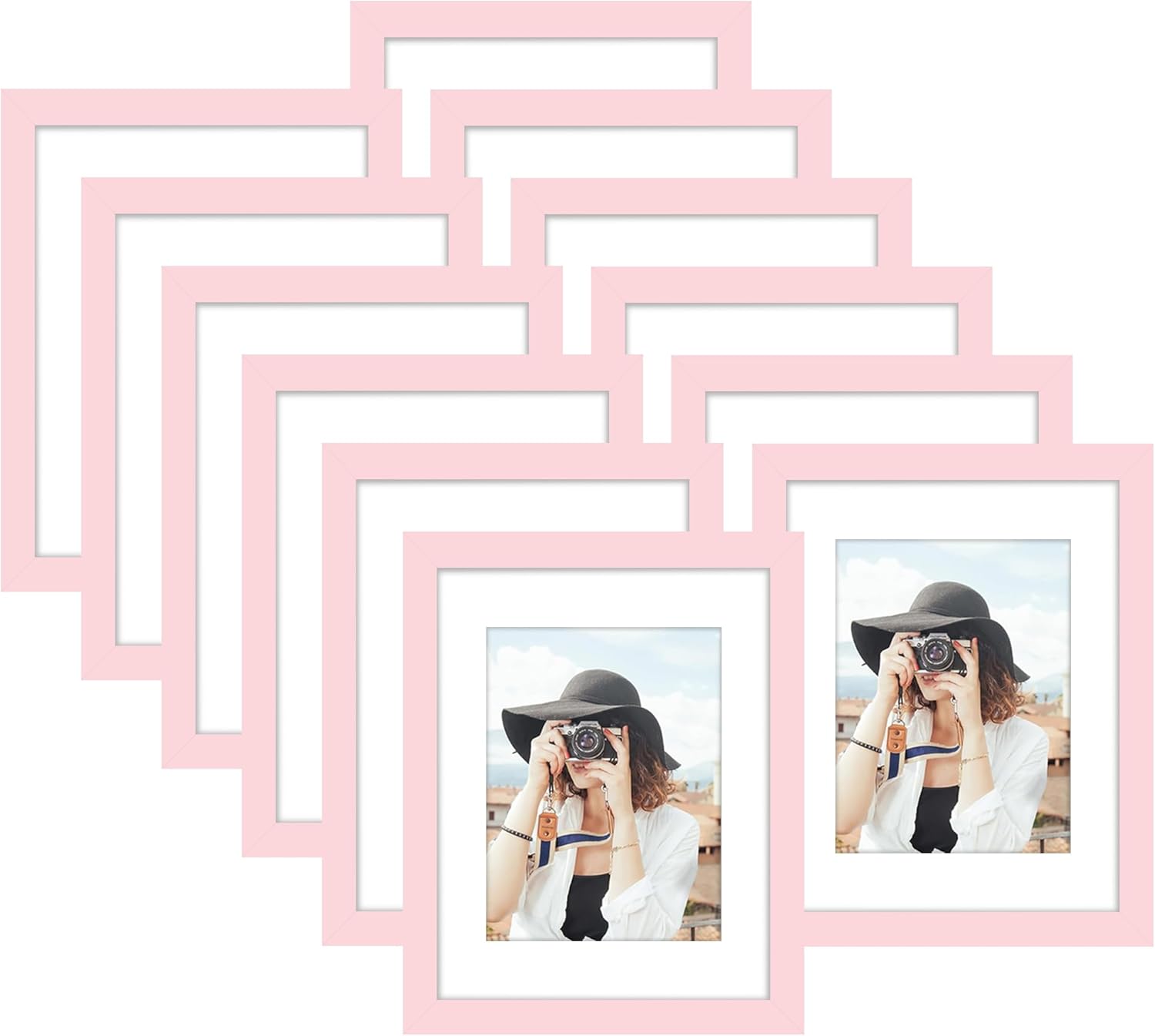 Picrit 8.5x11 Picture Frame Set of 12 for Wall or Table Display