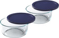 Pyrex Storage Plus 7-Cup Round Glass Food Storage Dish Pack of 2