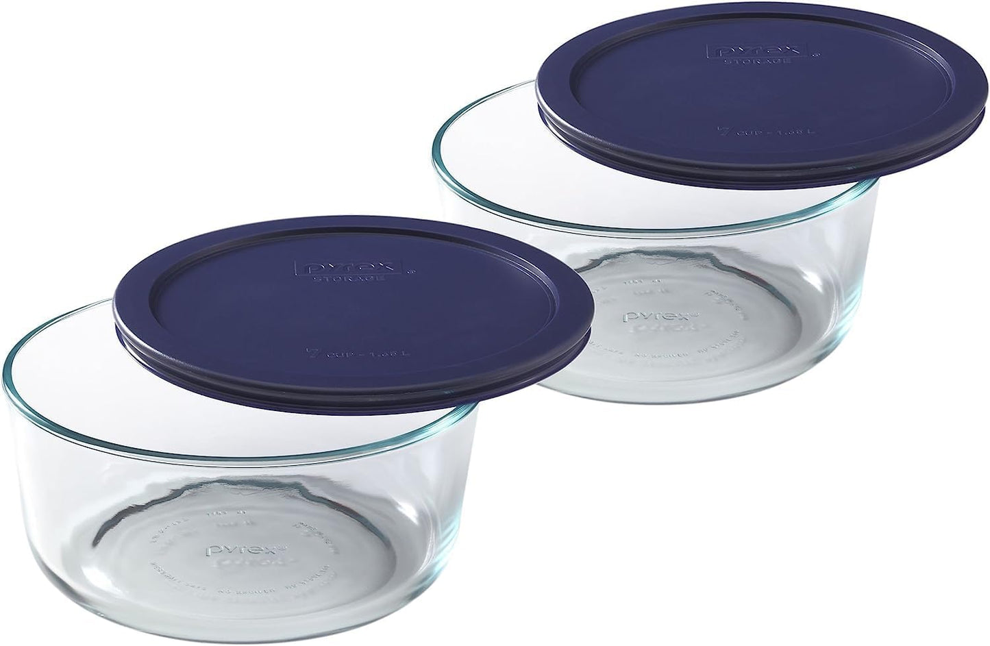 Pyrex Storage Plus 7-Cup Round Glass Food Storage Dish Set
