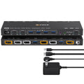 KVM/USB Mode KVM Switch 2 Monitors 2 Computers DisplayPort - Dual Mode