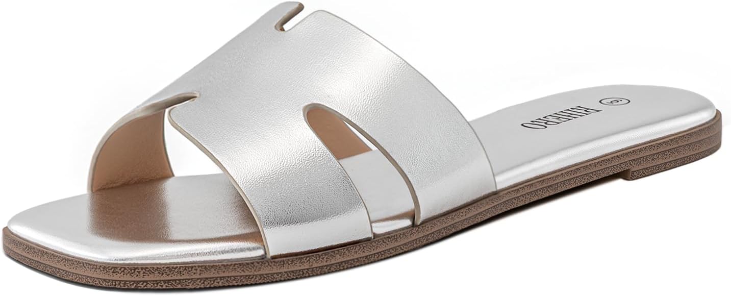 Rihero Women's Dressy Flat Sandals for Comfortable Summer Wear