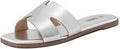 Dressy Flat Sandals Comfortable Slip On Leather Slide Sandals - Chic
