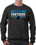 Carolina Panthers Charcoal Crewneck Sweatshirt for Adults - Warm