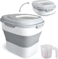 Cereal Rice Storage Containers with Airtight Flip Lid and Wheels