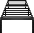 Metal Platform Bed Frame 12 Inch Tall Twin - Minimal Modern Support