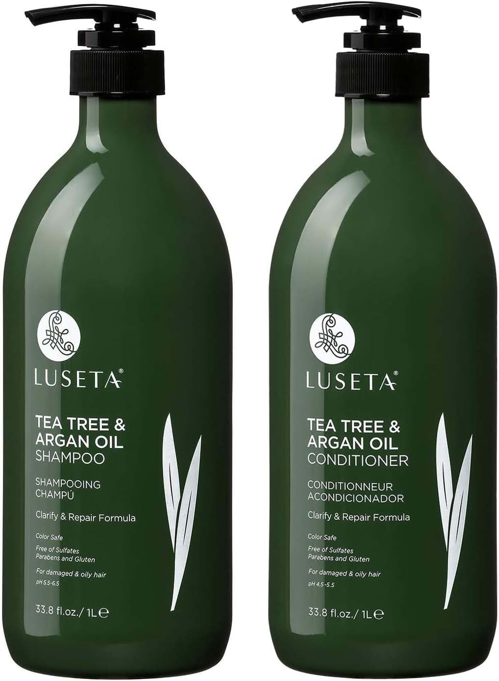 Luseta Tea Tree & Argan Oil Detangling Shampoo & Conditioner Set