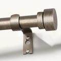 Retro Silver Curtain Rods for Windows 72 to 144 Inches Adjustable