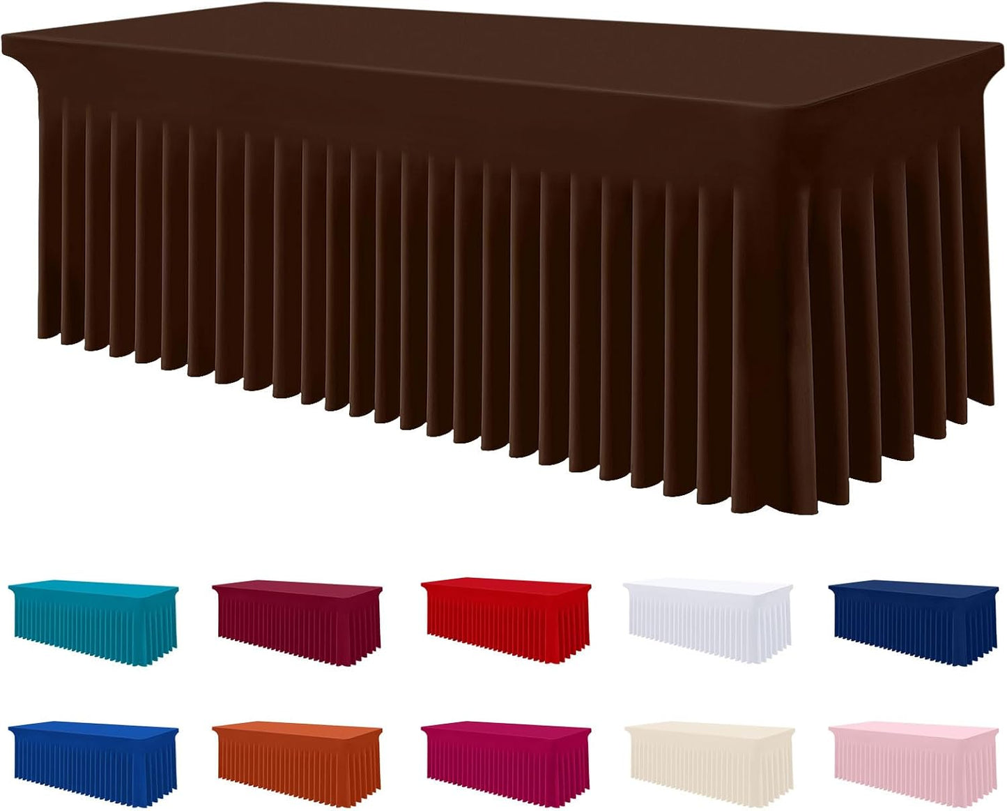 Smiry Spandex Tablecloth for 6FT Rectangle Tables - Elegant Cover