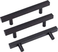 Black Cabinet Pulls 3-1/2 in Hole Centers - Modern 18 Pack