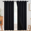 100% Blackout Curtains for Bedroom 52 x 84 in - Room Darkening Panels