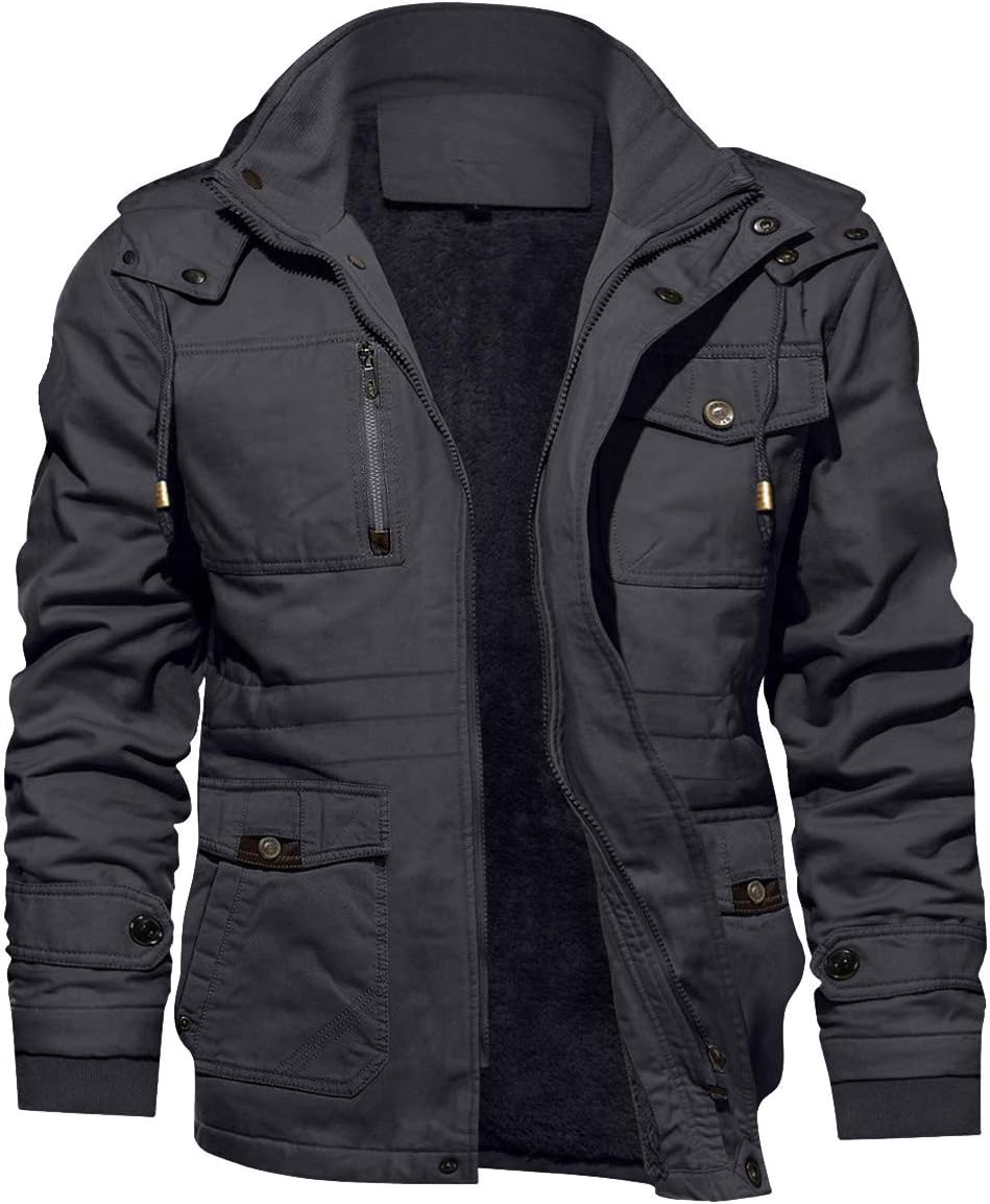 TACVASEN Men's Winter Jacket: Warm Fleece Lined Military Coat