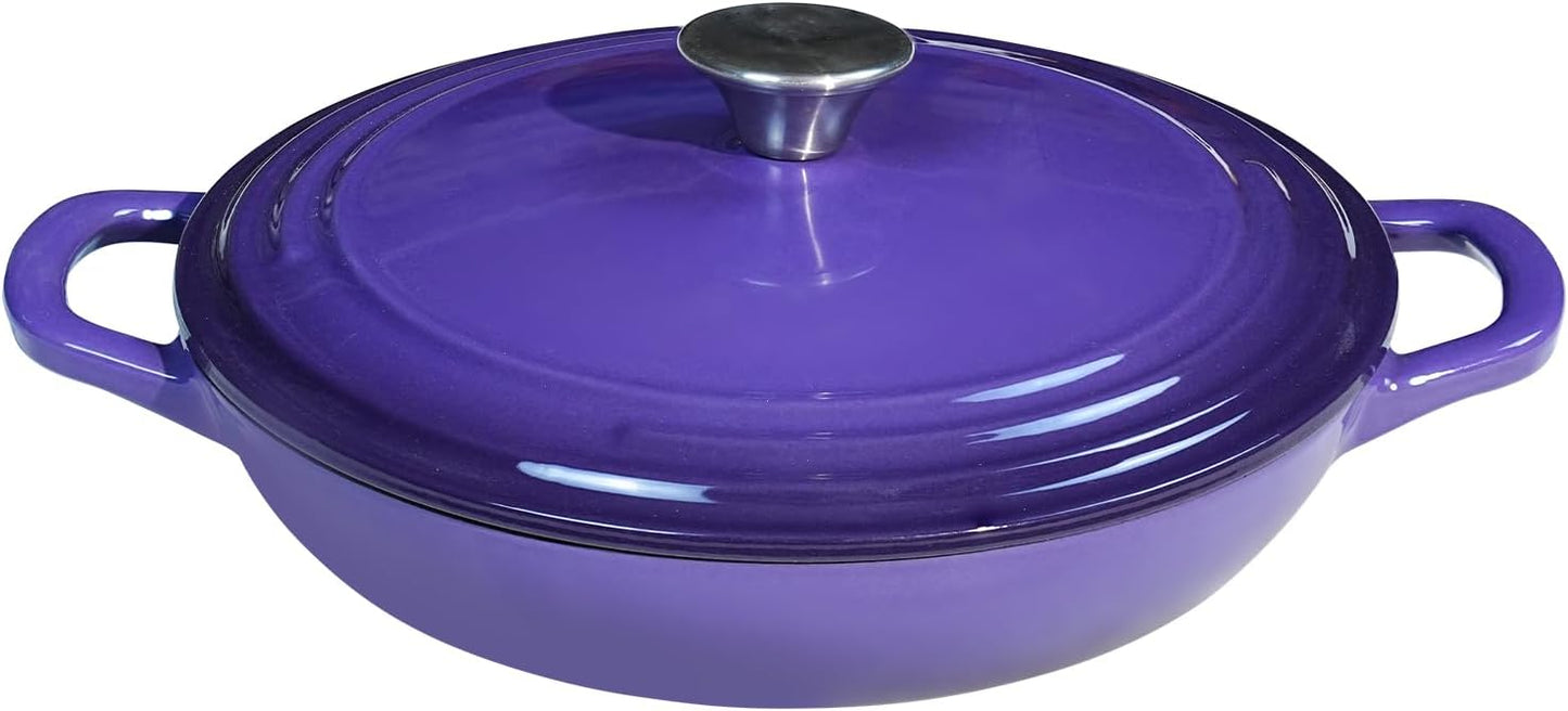 Enameled Cast Iron Braiser 3 qt for Perfect Cooking Every Time