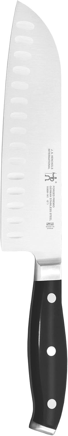 Henckels Forged Premio Hollow Edge Santoku Knife for Precision