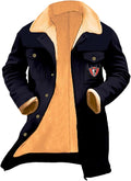 Mens Winter Jacket Winter Large Size Retro Casual Zipper Windproof