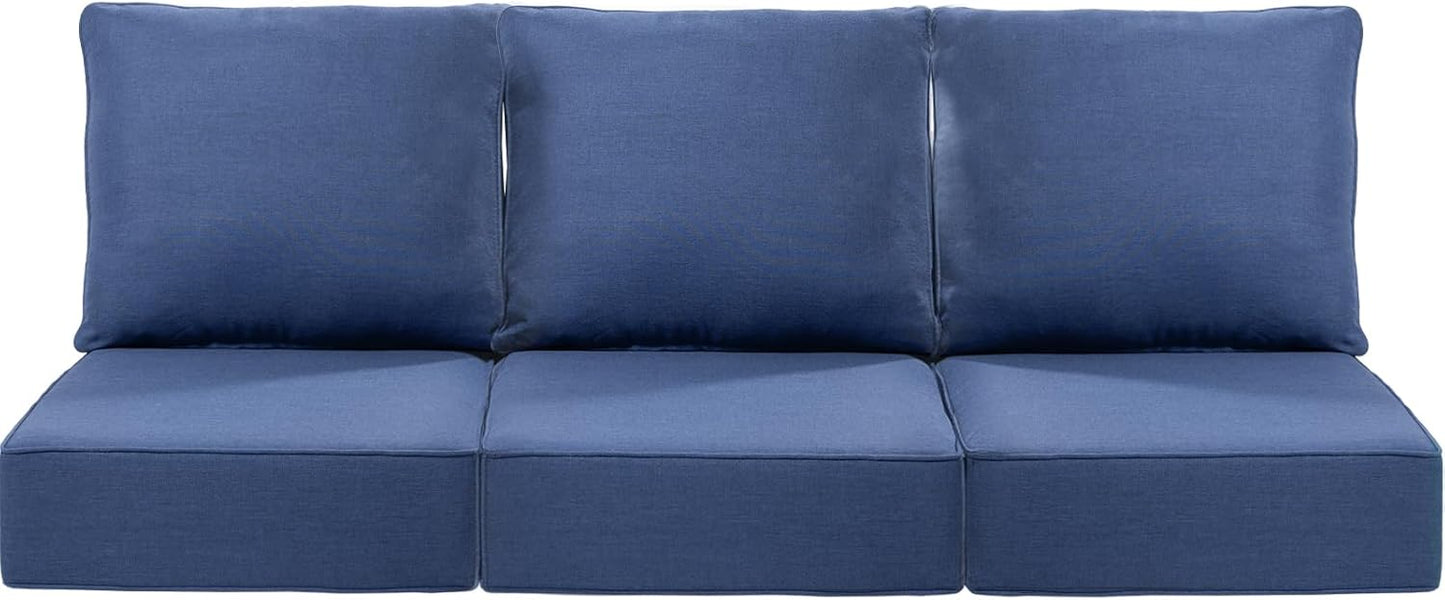 Luxury 24x24x6 Inch Patio Sofa Cushions Set of 3 for Comfort