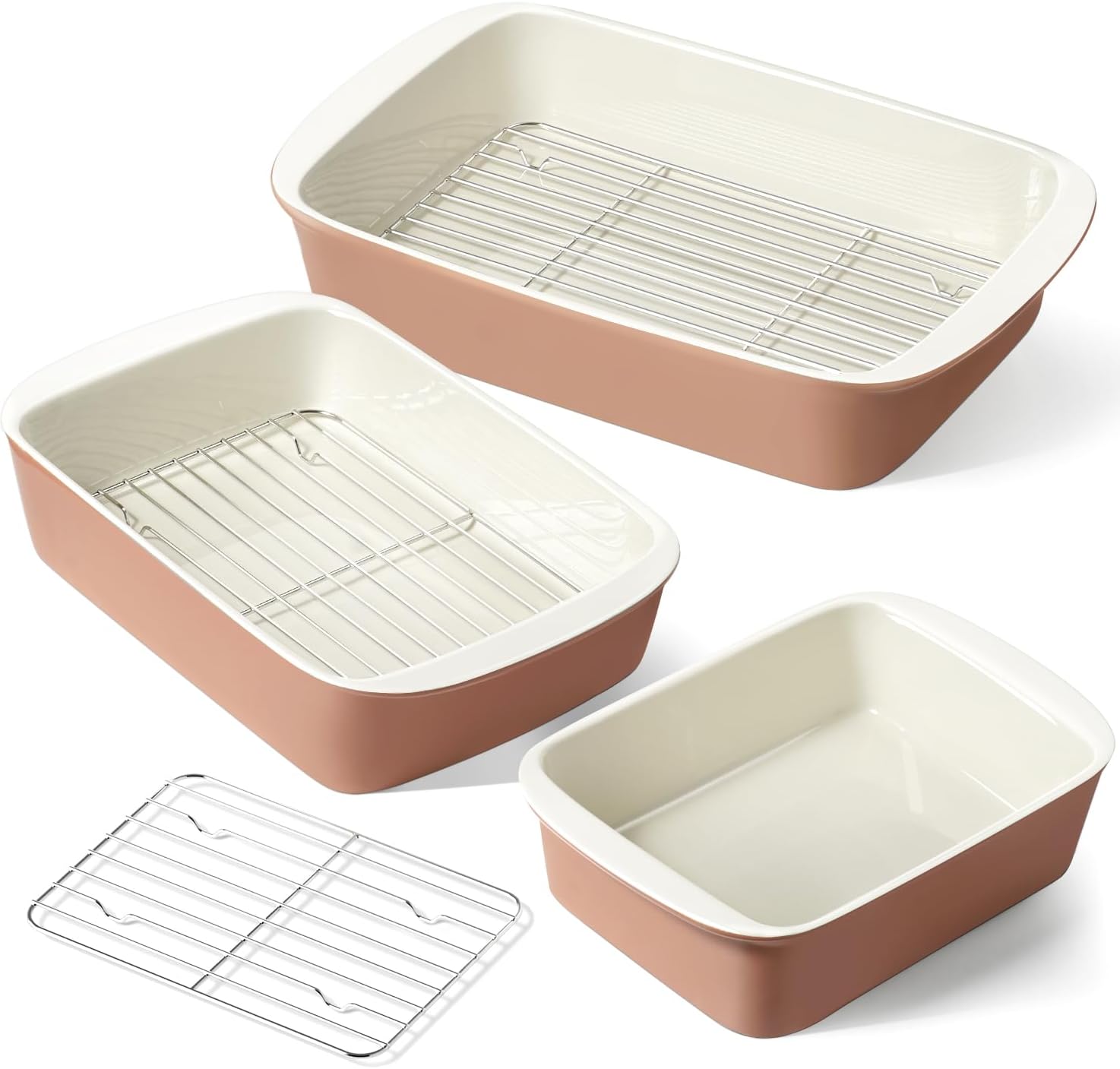 LE TAUCI Deep Casserole Dishes Set for Oven Baking Needs