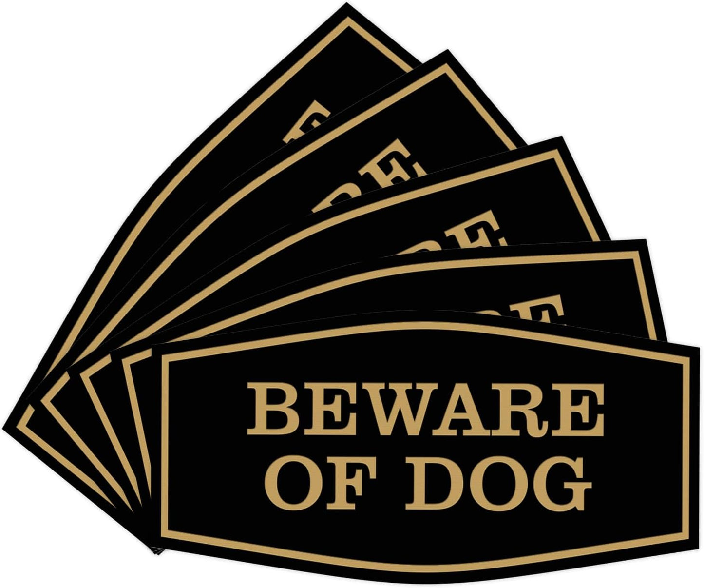Fancy Beware of Dog Wall Sign - Durable Home Security Signs