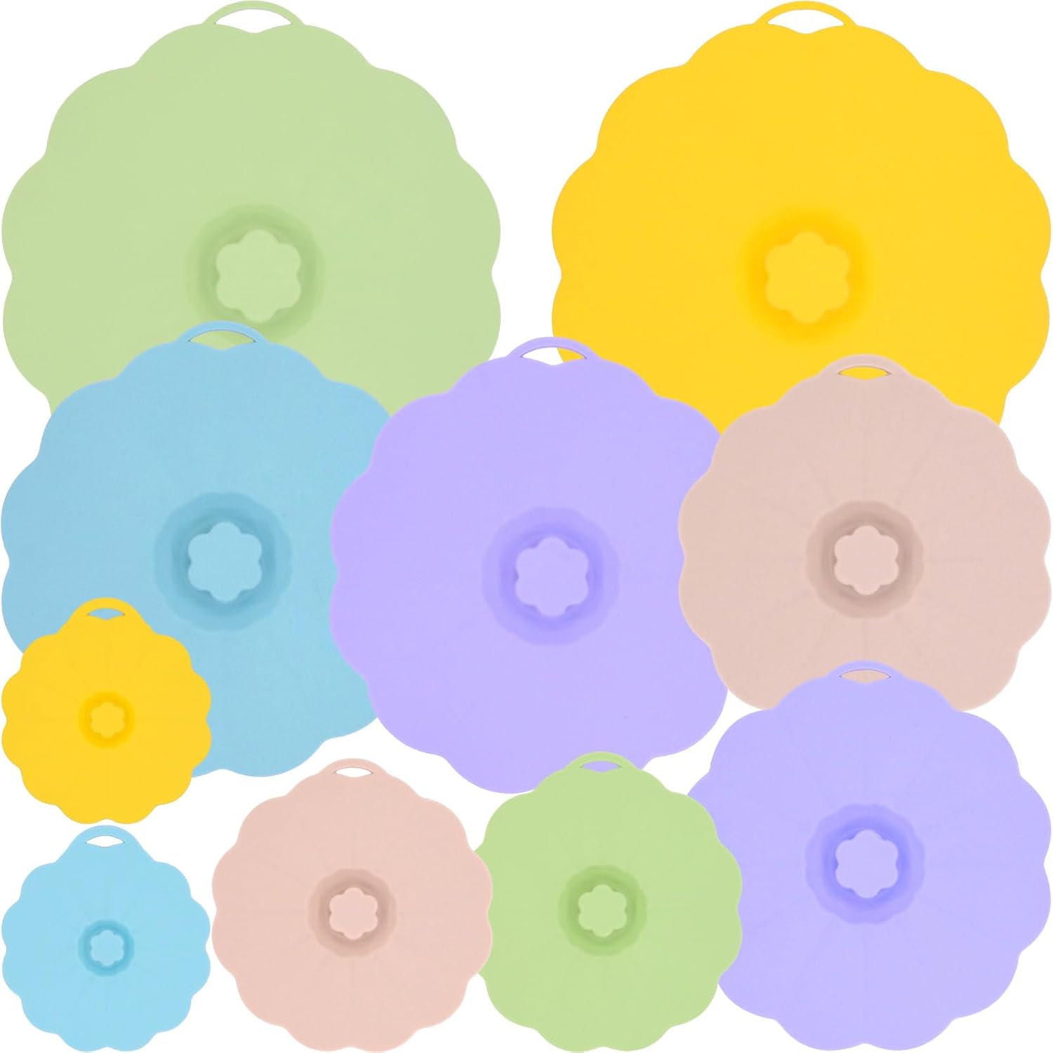 10 Pack FUSMYE Silicone Lids - Reusable & Heat Resistant