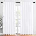 NICETOWN White Curtains 50% Light Blocking Panels - Bedroom Privacy