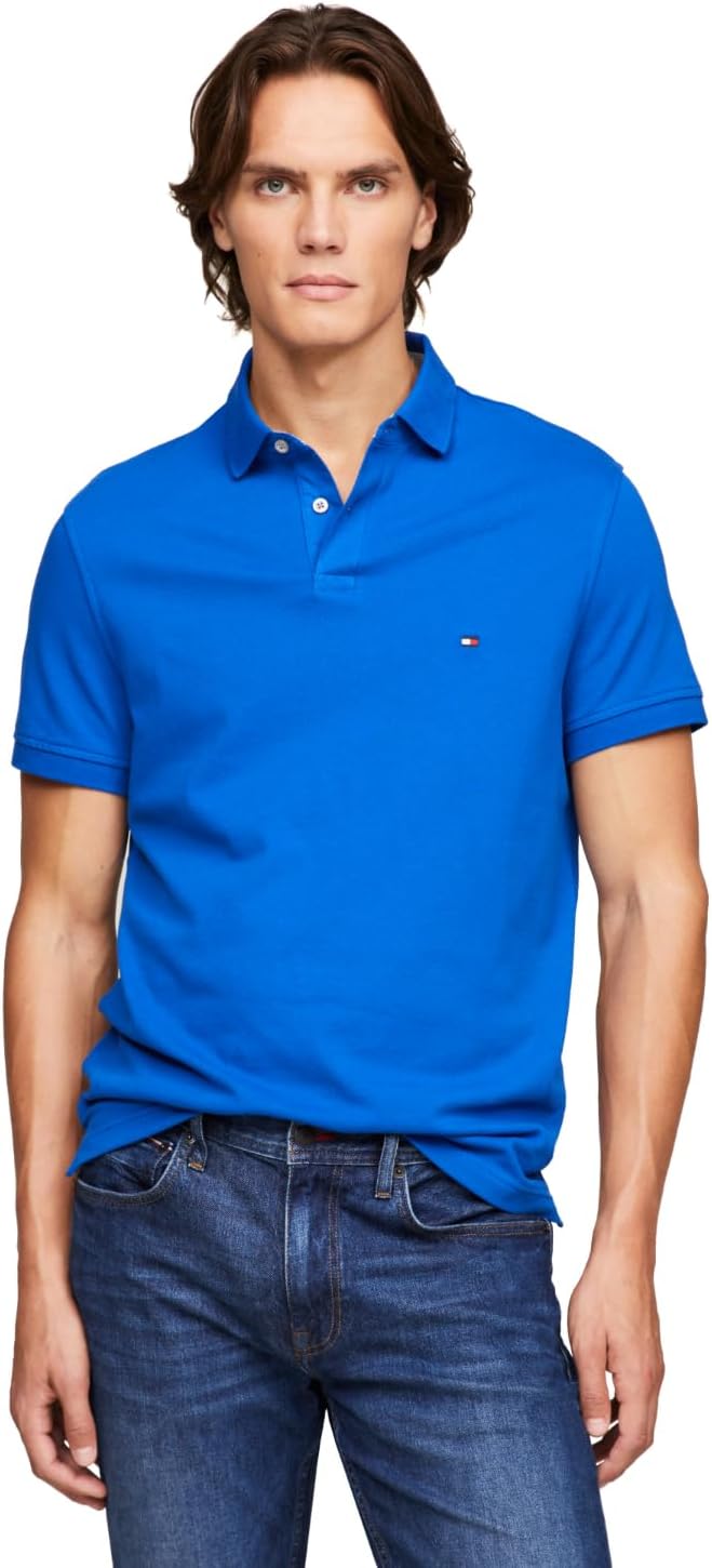 Tommy Hilfiger Men's Slim Fit Polo Shirt with Organic Cotton