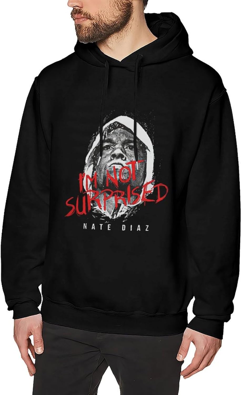 Nate Diaz Funny Graphic Hoodie - Black Medium