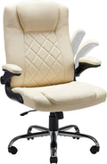 Executive Office Chair w/Flip-Up Arms - Ergonomic PU Leather