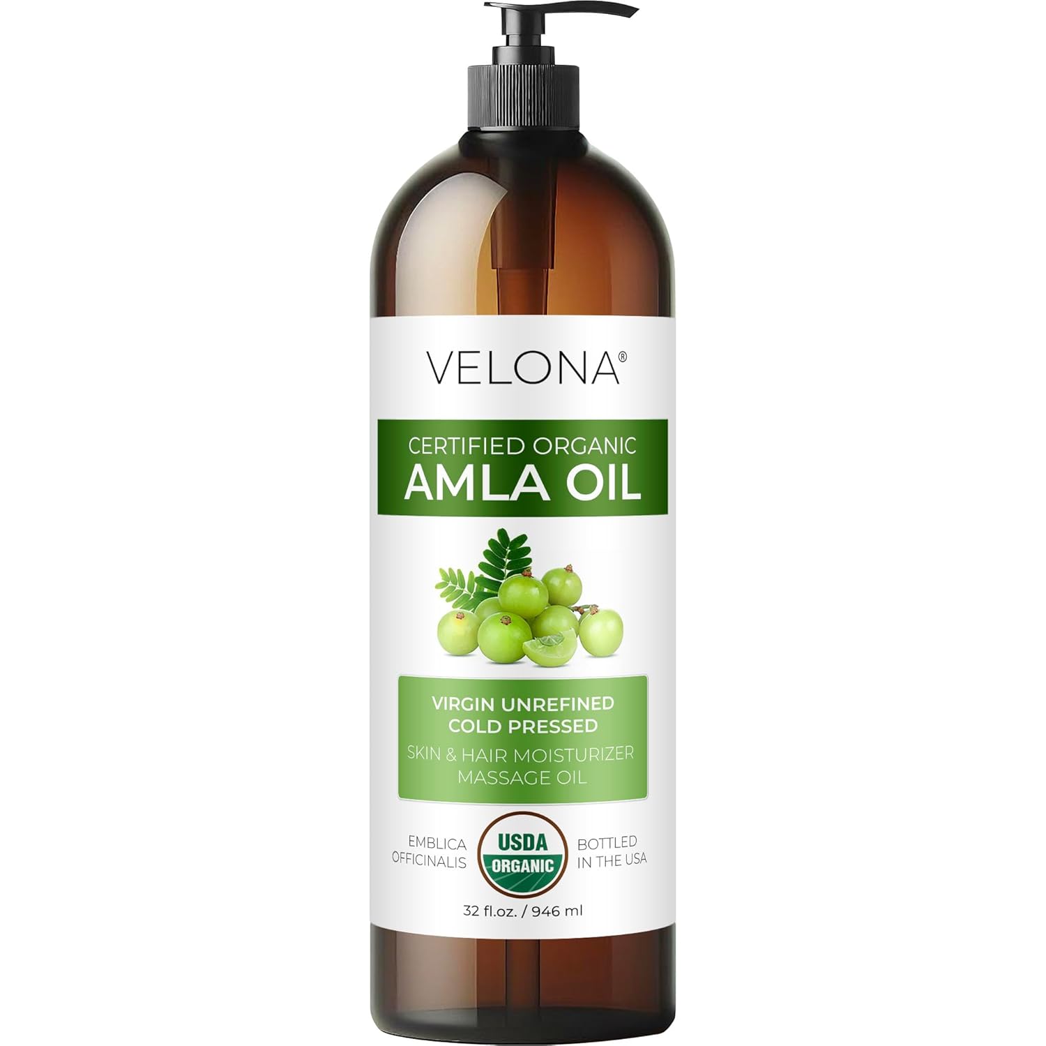 Amla Oil USDA Certified Organic - 100% Pure Natural Carrier Oil