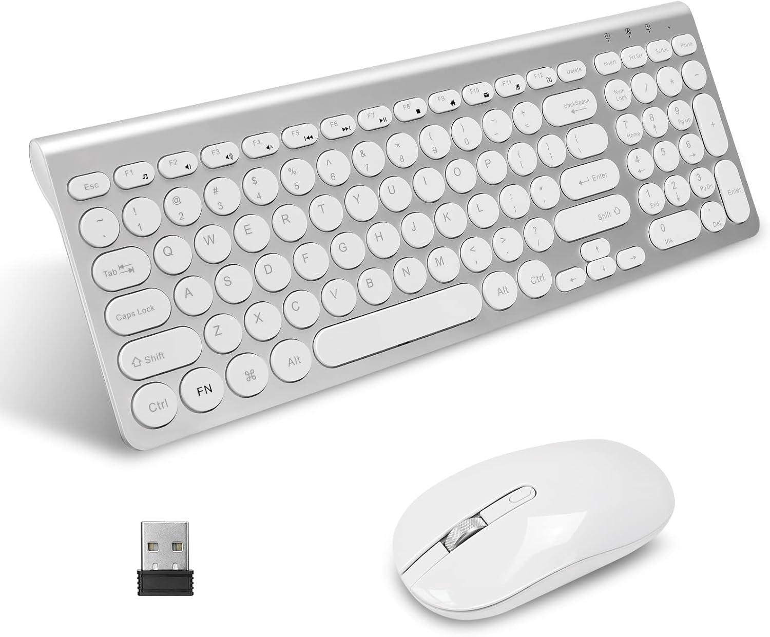 LeadsaiL Wireless Keyboard and Mouse Combo for Silent Work