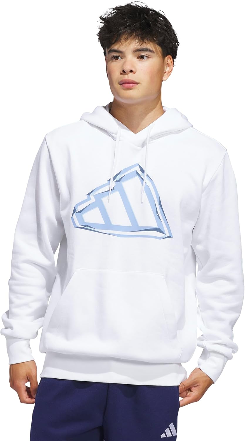 adidas Men's Big Logo Graphic Hoodie for Everyday Comfort