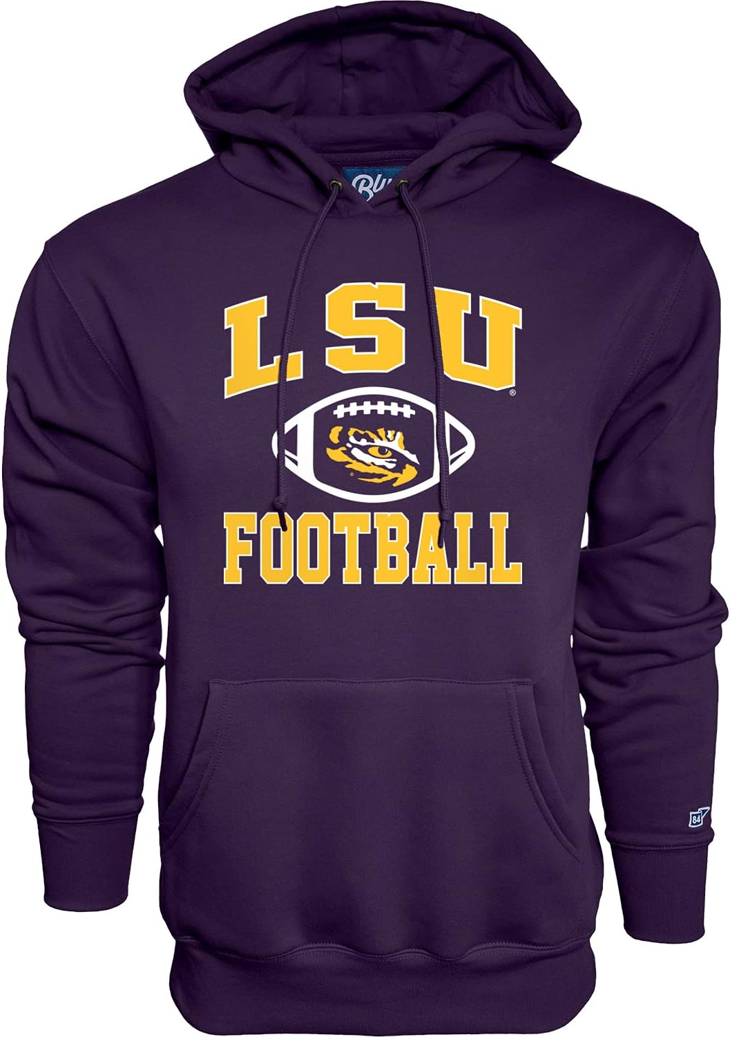 Blue 84 Men's Hoodie Team Color Football for LSU Tigers Fans