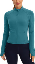 CRZ YOGA Butterluxe Womens Cropped Slim Fit Workout Jacket - Soft