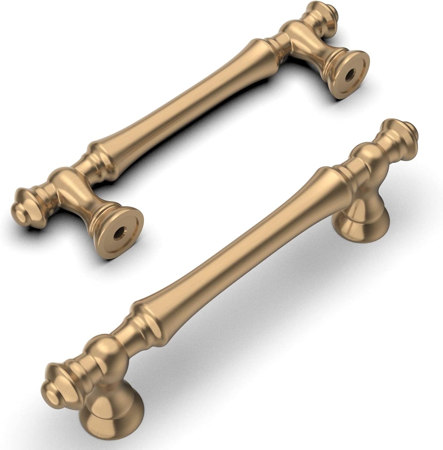 Amerdeco 10 Pack Champagne Bronze Cabinet Pulls for Kitchen