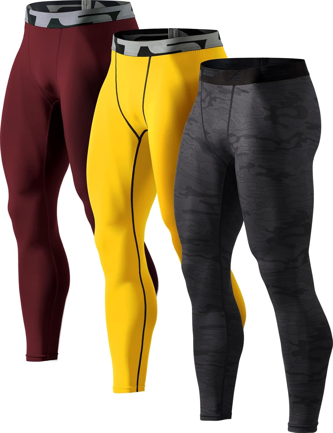 TSLA Men's Compression Pants for All-Weather Athletic Performance