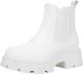 Jeossy Women's 9620 Chelsea Combat Boots - Comfortable Lug Sole Ankle