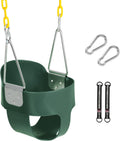 Heavy-Duty Toddler Swing High Back Bucket Seat - Coated Chains