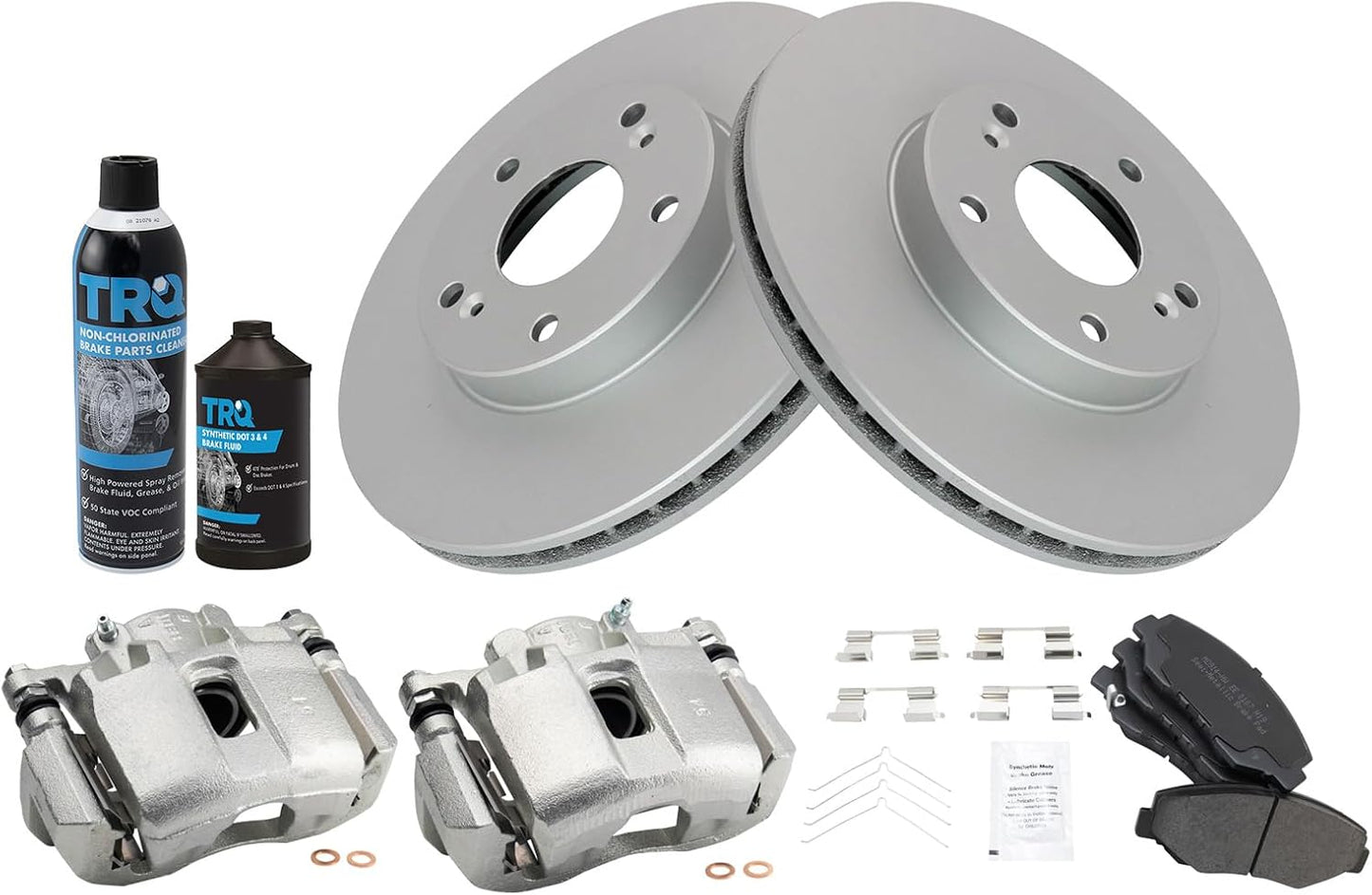 TRQ Front Brake Pad & Rotor Kit for 2003-2004 Honda Accord