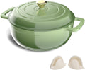ROVSUN Enameled Cast Iron Round Dutch Oven, 6QT - Heavy-Duty Bread