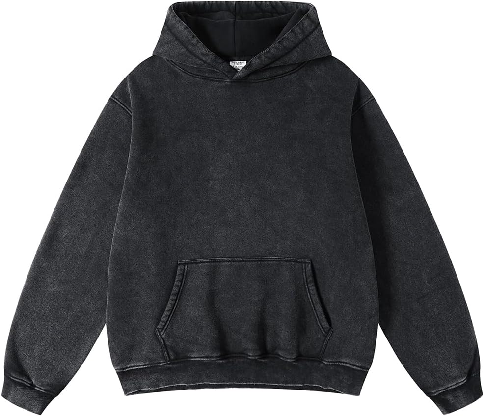 Cozy Vintage Acid Wash Hoodie - FAIABLE