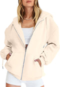 ANRABESS Womens Zip Up Hoodies Oversized Fleece Sweatshirt - Cozy Fall