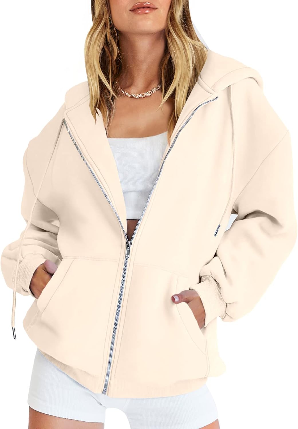 ANRABESS Womens Zip Up Hoodies for Stylish Fall Outfits