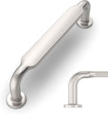 Amerdeco 10 Pack Brushed Satin Nickel Cabinet Pulls 3 in - Solid Zinc