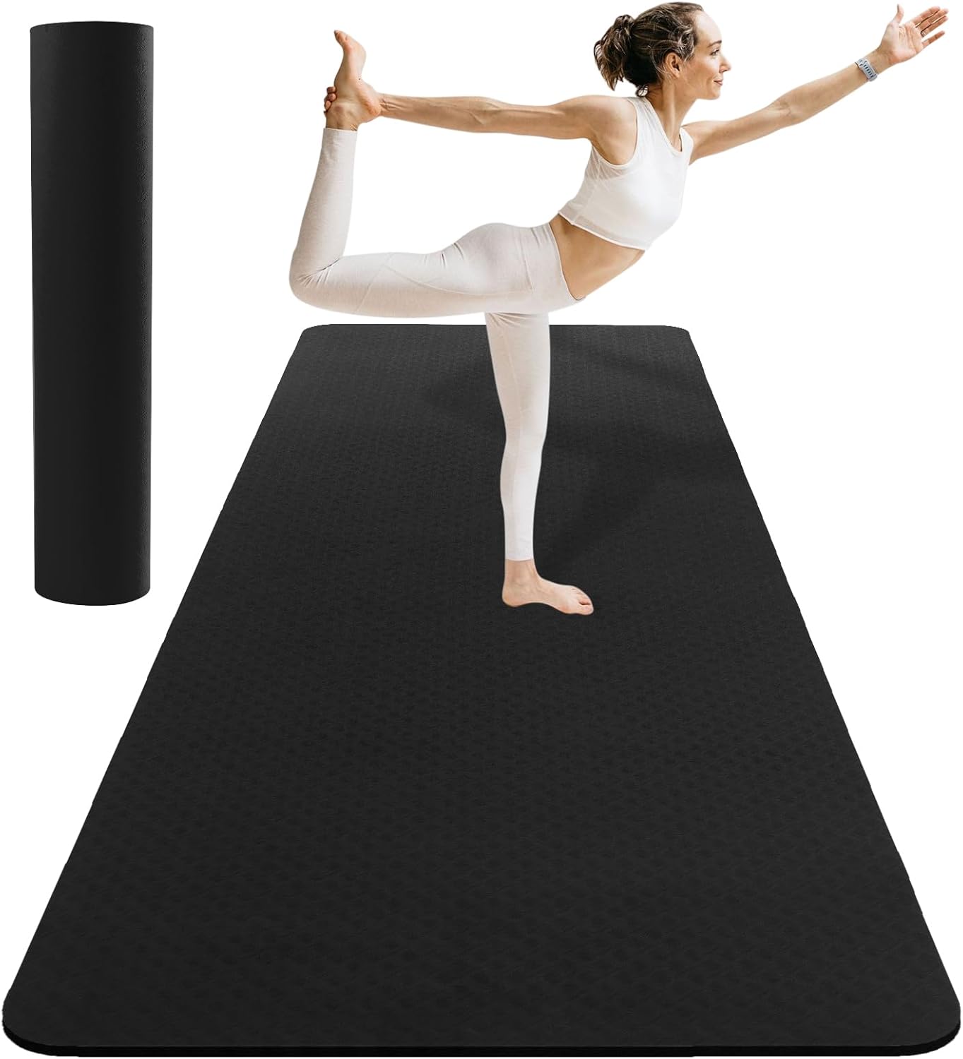 FrenzyBird Non-Slip TPE Yoga Mat - Thick & Durable for Yoga, Pilates, Gym - 72x31 - Men & Women