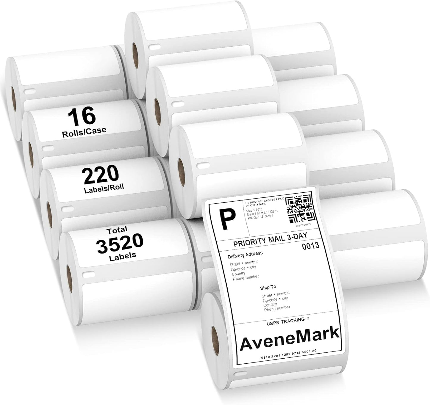 AveneMark 16 Rolls Shipping Labels for Dymo Label Writer 4XL