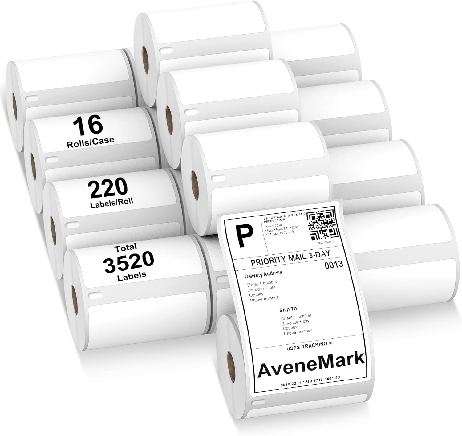 AveneMark 16 Rolls Shipping Labels for Dymo Label Writer 4XL