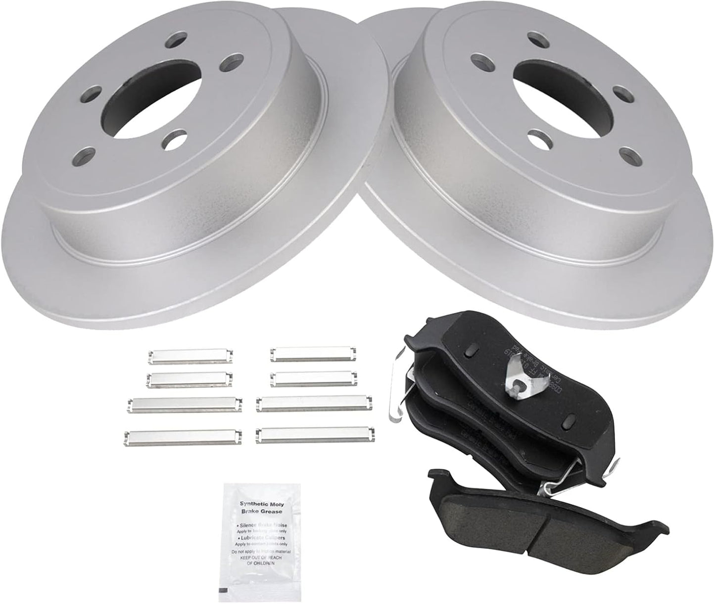 TRQ Rear Brake Pad & Rotor Kit for 2003-2007 Jeep Liberty