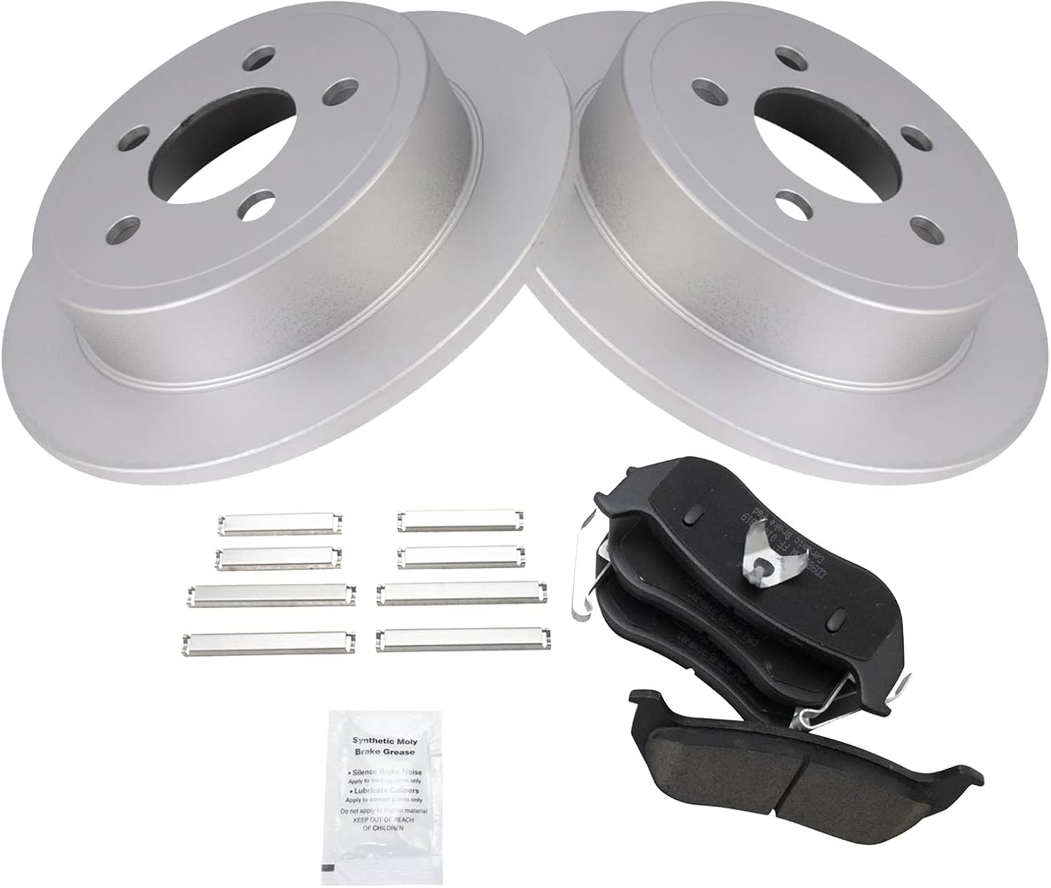 TRQ Rear Brake Pad & Rotor Kit for 2003-2007 Jeep Liberty