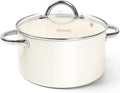 MICHELANGELO Stock Pot with Lid 6 Quart - Nonstick Ceramic Soup Pot