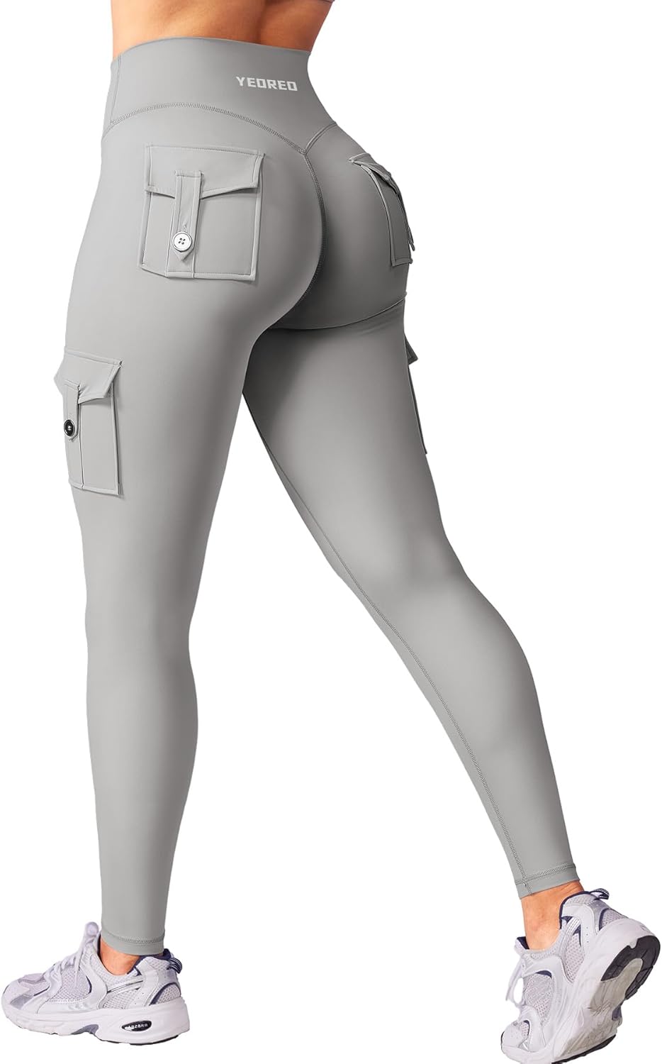 YEOREO CoreFlex Workout Cargo Leggings for Women with Pockets