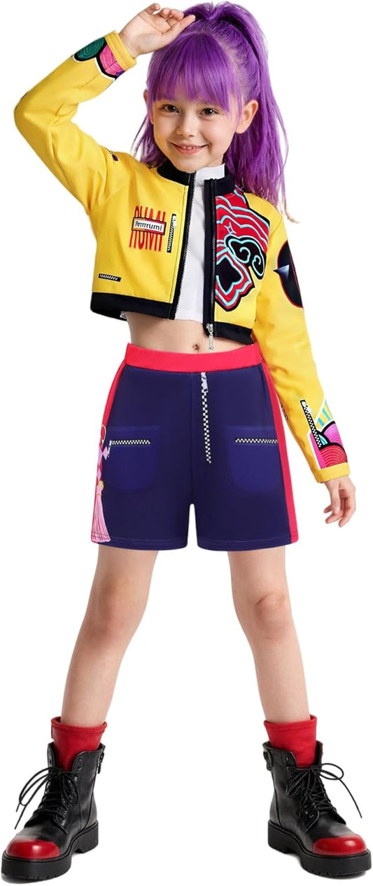 Demon Cosplay Hunters Costume for Kids 3-14 Years Girls